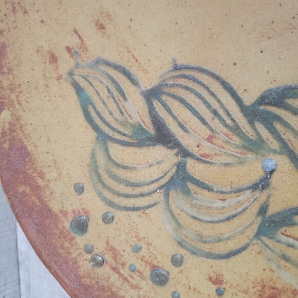 Handcrafted Ceramic Decorative Plate With Fish & Waves Design - Picture 3 of 6
